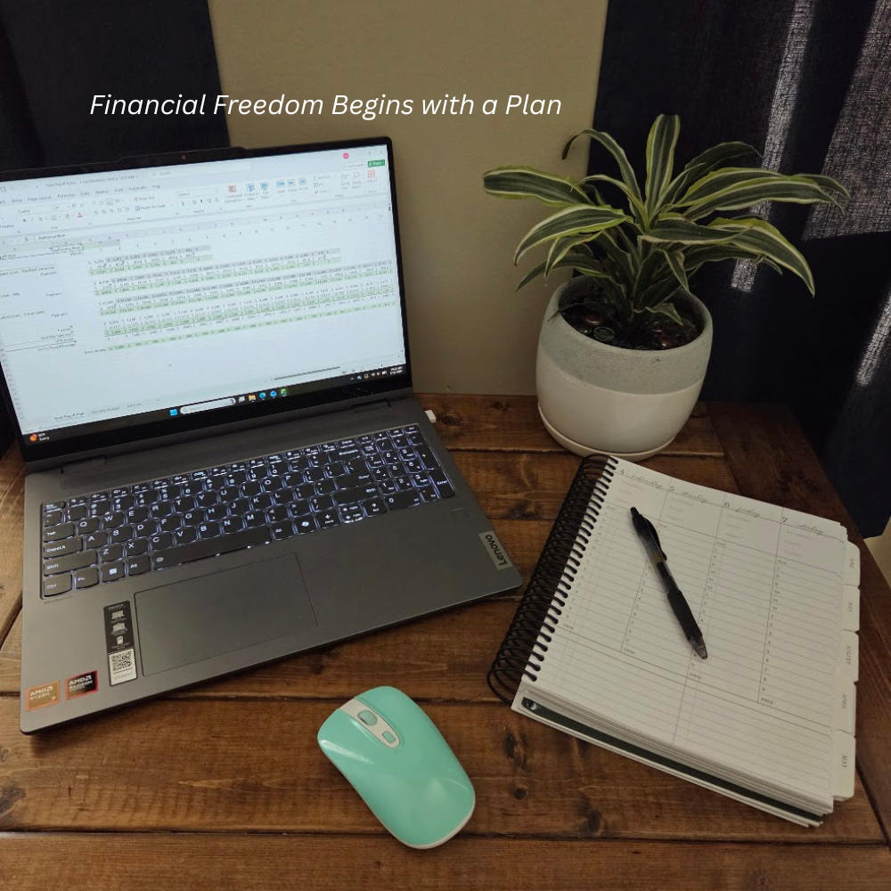 debt payoff plan, get out of debt workbook, financial freedom, personal finance spreadsheet